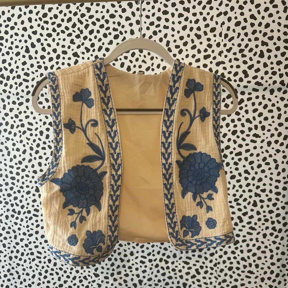 Floral Embroidered Vest